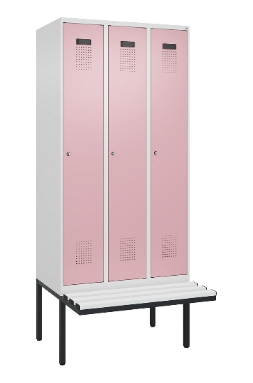 C+P Spind Evolo PLUS 0490407-10 mit Sitzbank 1 Abt.300mm Drehriegel (HxBxT) 2120x300x815mm 7016/7016