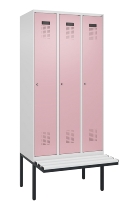 C+P Spind Evolo PLUS 0490407-10 mit Sitzbank 1 Abt.300mm Drehriegel (HxBxT) 2120x300x815mm 7016/7016