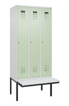 C+P Spind Evolo PLUS 0490407-10 mit Sitzbank 1 Abt.300mm Drehriegel (HxBxT) 2120x300x815mm 7016/7016
