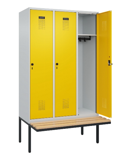 C+P Spind Evolo PLUS 0490407-10 mit Sitzbank 1 Abt.300mm Zylinder (HxBxT) 2120x300x815mm 9016/9016