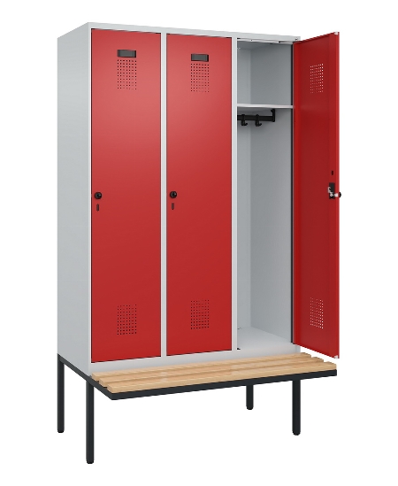 C+P Spind Evolo PLUS 0490407-10 mit Sitzbank 1 Abt.300mm Zylinder (HxBxT) 2120x300x815mm 9016/9016