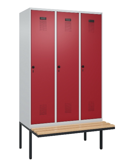 C+P Spind Evolo PLUS 0490407-10 mit Sitzbank 1 Abt.300mm Zylinder (HxBxT) 2120x300x815mm 9016/9016
