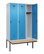 C+P Spind Evolo PLUS 0490407-10 mit Sitzbank 1 Abt.300mm Zylinder (HxBxT) 2120x300x815mm 9016/9016