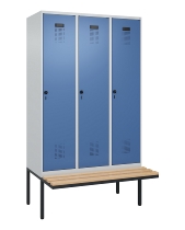 C+P Spind Evolo PLUS 0490407-10 mit Sitzbank 1 Abt.300mm Zylinder (HxBxT) 2120x300x815mm 9016/9016