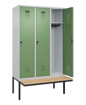 C+P Spind Evolo PLUS 0490407-10 mit Sitzbank 1 Abt.300mm Zylinder (HxBxT) 2120x300x815mm 9016/9016