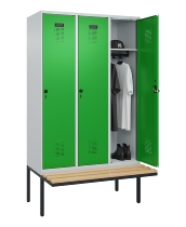 C+P Spind Evolo PLUS 0490407-10 mit Sitzbank 1 Abt.300mm Zylinder (HxBxT) 2120x300x815mm 9016/9016