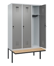 C+P Spind Evolo PLUS 0490407-10 mit Sitzbank 1 Abt.300mm Zylinder (HxBxT) 2120x300x815mm 9016/9016