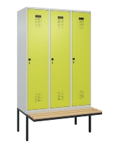 C+P Spind Evolo PLUS 0490407-10 mit Sitzbank 1 Abt.300mm Zylinder (HxBxT) 2120x300x815mm 9016/9016