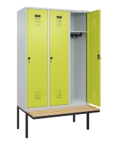 C+P Spind Evolo PLUS 0490407-10 mit Sitzbank 1 Abt.300mm Zylinder (HxBxT) 2120x300x815mm 9016/9016