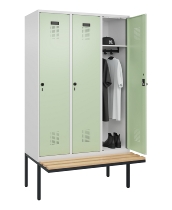 C+P Spind Evolo PLUS 0490407-10 mit Sitzbank 1 Abt.300mm Zylinder (HxBxT) 2120x300x815mm 9016/9016
