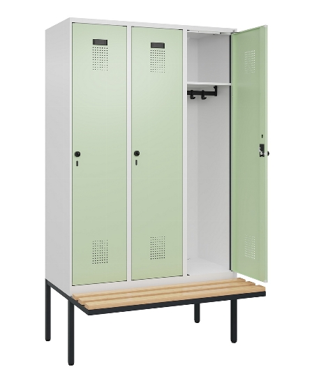 C+P Spind Evolo PLUS 0490407-10 mit Sitzbank 1 Abt.300mm Zylinder (HxBxT) 2120x300x815mm 9016/9016