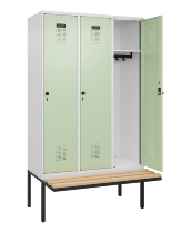 C+P Spind Evolo PLUS 0490407-10 mit Sitzbank 1 Abt.300mm Zylinder (HxBxT) 2120x300x815mm 9016/9016