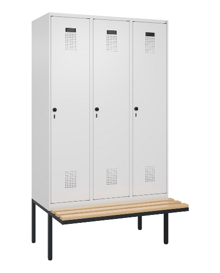 C+P Spind Evolo PLUS 0490407-10 mit Sitzbank 1 Abt.300mm Zylinder (HxBxT) 2120x300x815mm 9016/9016