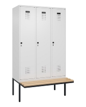 C+P Spind Evolo PLUS 0490407-10 mit Sitzbank 1 Abt.300mm Zylinder (HxBxT) 2120x300x815mm 9016/9016