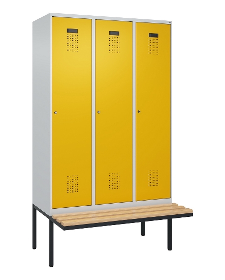 C+P Spind Evolo PLUS 0490407-10 mit Sitzbank 1 Abt.300mm Zylinder (HxBxT) 2120x300x815mm 9016/9016