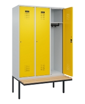 C+P Spind Evolo PLUS 0490407-10 mit Sitzbank 1 Abt.300mm Zylinder (HxBxT) 2120x300x815mm 9016/9016