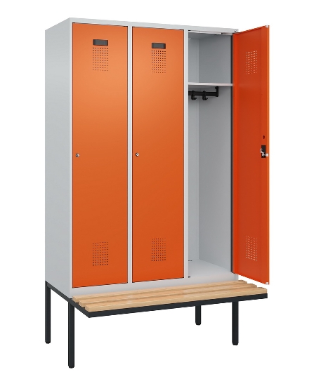 C+P Spind Evolo PLUS 0490407-10 mit Sitzbank 1 Abt.300mm Zylinder (HxBxT) 2120x300x815mm 9016/9016