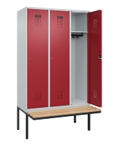 C+P Spind Evolo PLUS 0490407-10 mit Sitzbank 1 Abt.300mm Zylinder (HxBxT) 2120x300x815mm 9016/9016