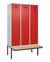 C+P Spind Evolo PLUS 0490407-10 mit Sitzbank 1 Abt.300mm Zylinder (HxBxT) 2120x300x815mm 9016/9016