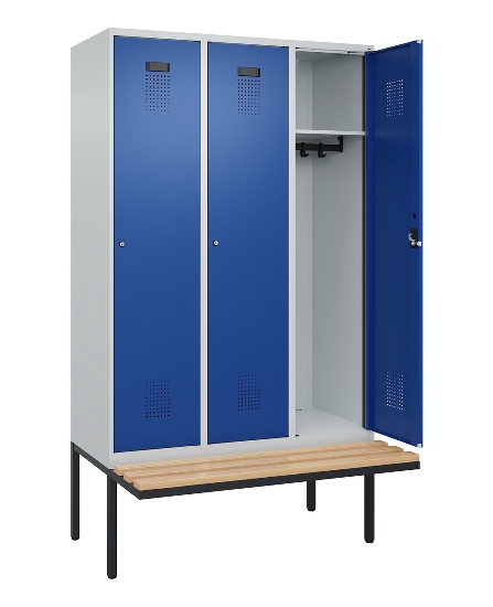 C+P Spind Evolo PLUS 0490407-10 mit Sitzbank 1 Abt.300mm Zylinder (HxBxT) 2120x300x815mm 9016/9016