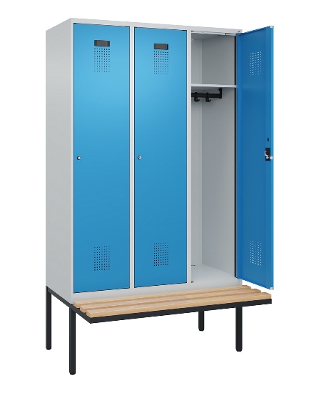 C+P Spind Evolo PLUS 0490407-10 mit Sitzbank 1 Abt.300mm Zylinder (HxBxT) 2120x300x815mm 9016/9016