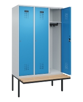 C+P Spind Evolo PLUS 0490407-10 mit Sitzbank 1 Abt.300mm Zylinder (HxBxT) 2120x300x815mm 9016/9016