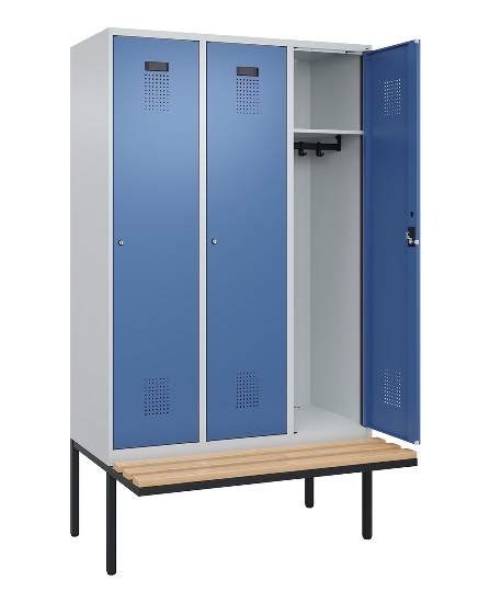 C+P Spind Evolo PLUS 0490407-10 mit Sitzbank 1 Abt.300mm Zylinder (HxBxT) 2120x300x815mm 9016/9016