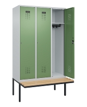 C+P Spind Evolo PLUS 0490407-10 mit Sitzbank 1 Abt.300mm Zylinder (HxBxT) 2120x300x815mm 9016/9016