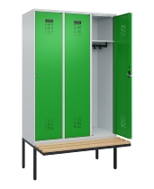 C+P Spind Evolo PLUS 0490407-10 mit Sitzbank 1 Abt.300mm Zylinder (HxBxT) 2120x300x815mm 9016/9016