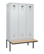 C+P Spind Evolo PLUS 0490407-10 mit Sitzbank 1 Abt.300mm Zylinder (HxBxT) 2120x300x815mm 9016/9016