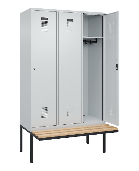 C+P Spind Evolo PLUS 0490407-10 mit Sitzbank 1 Abt.300mm Zylinder (HxBxT) 2120x300x815mm 9016/9016