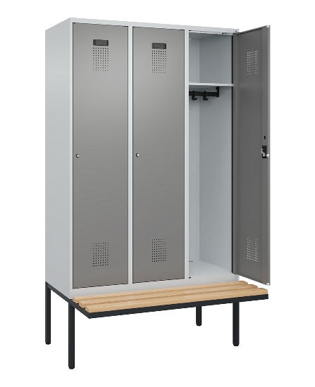 C+P Spind Evolo PLUS 0490407-10 mit Sitzbank 1 Abt.300mm Zylinder (HxBxT) 2120x300x815mm 9016/9016