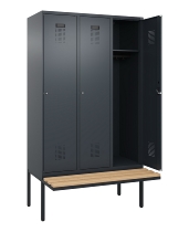 C+P Spind Evolo PLUS 0490407-10 mit Sitzbank 1 Abt.300mm Zylinder (HxBxT) 2120x300x815mm 9016/9016
