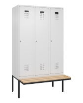 C+P Spind Evolo PLUS 0490407-10 mit Sitzbank 1 Abt.300mm Zylinder (HxBxT) 2120x300x815mm 9016/9016