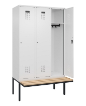 C+P Spind Evolo PLUS 0490407-10 mit Sitzbank 1 Abt.300mm Zylinder (HxBxT) 2120x300x815mm 9016/9016