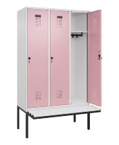 C+P Spind Evolo PLUS 0490407-10 mit Sitzbank 1 Abt.300mm Drehriegel (HxBxT) 2120x300x815mm 7016/7016