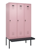 C+P Spind Evolo PLUS 0490407-32 mit Sitzbank 3 Abt. je 400mm Drehriegel (HxBxT) 2120x1200x815mm 3015/3015