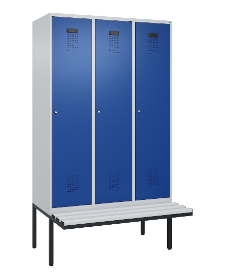 C+P Spind Evolo PLUS 0490407-10 mit Sitzbank 1 Abt.300mm Drehriegel (HxBxT) 2120x300x815mm 7016/7016