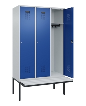C+P Spind Evolo PLUS 0490407-10 mit Sitzbank 1 Abt.300mm Drehriegel (HxBxT) 2120x300x815mm 7016/7016