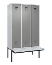 C+P Spind Evolo PLUS 0490407-10 mit Sitzbank 1 Abt.300mm Drehriegel (HxBxT) 2120x300x815mm 7016/7016
