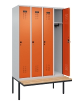 C+P Spind Evolo PLUS 0490407-10 mit Sitzbank 1 Abt.300mm Zylinder (HxBxT) 2120x300x815mm 9016/9016