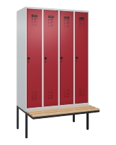 C+P Spind Evolo PLUS 0490407-10 mit Sitzbank 1 Abt.300mm Zylinder (HxBxT) 2120x300x815mm 9016/9016