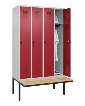 C+P Spind Evolo PLUS 0490407-10 mit Sitzbank 1 Abt.300mm Zylinder (HxBxT) 2120x300x815mm 9016/9016