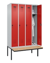C+P Spind Evolo PLUS 0490407-10 mit Sitzbank 1 Abt.300mm Zylinder (HxBxT) 2120x300x815mm 9016/9016