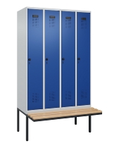 C+P Spind Evolo PLUS 0490407-10 mit Sitzbank 1 Abt.300mm Zylinder (HxBxT) 2120x300x815mm 9016/9016