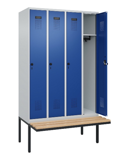 C+P Spind Evolo PLUS 0490407-10 mit Sitzbank 1 Abt.300mm Zylinder (HxBxT) 2120x300x815mm 9016/9016