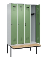 C+P Spind Evolo PLUS 0490407-10 mit Sitzbank 1 Abt.300mm Zylinder (HxBxT) 2120x300x815mm 9016/9016