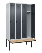 C+P Spind Evolo PLUS 0490407-10 mit Sitzbank 1 Abt.300mm Zylinder (HxBxT) 2120x300x815mm 9016/9016