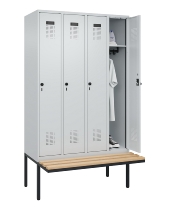 C+P Spind Evolo PLUS 0490407-10 mit Sitzbank 1 Abt.300mm Zylinder (HxBxT) 2120x300x815mm 9016/9016