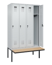 C+P Spind Evolo PLUS 0490407-10 mit Sitzbank 1 Abt.300mm Zylinder (HxBxT) 2120x300x815mm 9016/9016
